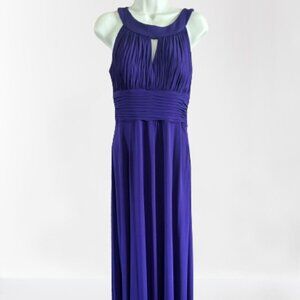 Halter top Purple maxi Formal Dress women size 8